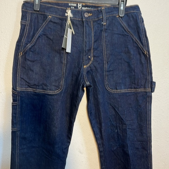 Mutual Weave Men’s Otter Dark Wash Blue Jeans Size 38X30 - Picture 3 of 12